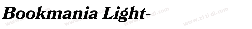 Bookmania Light字体转换
